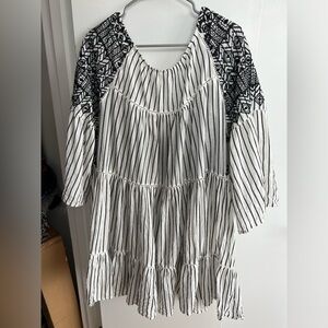 Free People - Lola embroidered mini dress with tassels